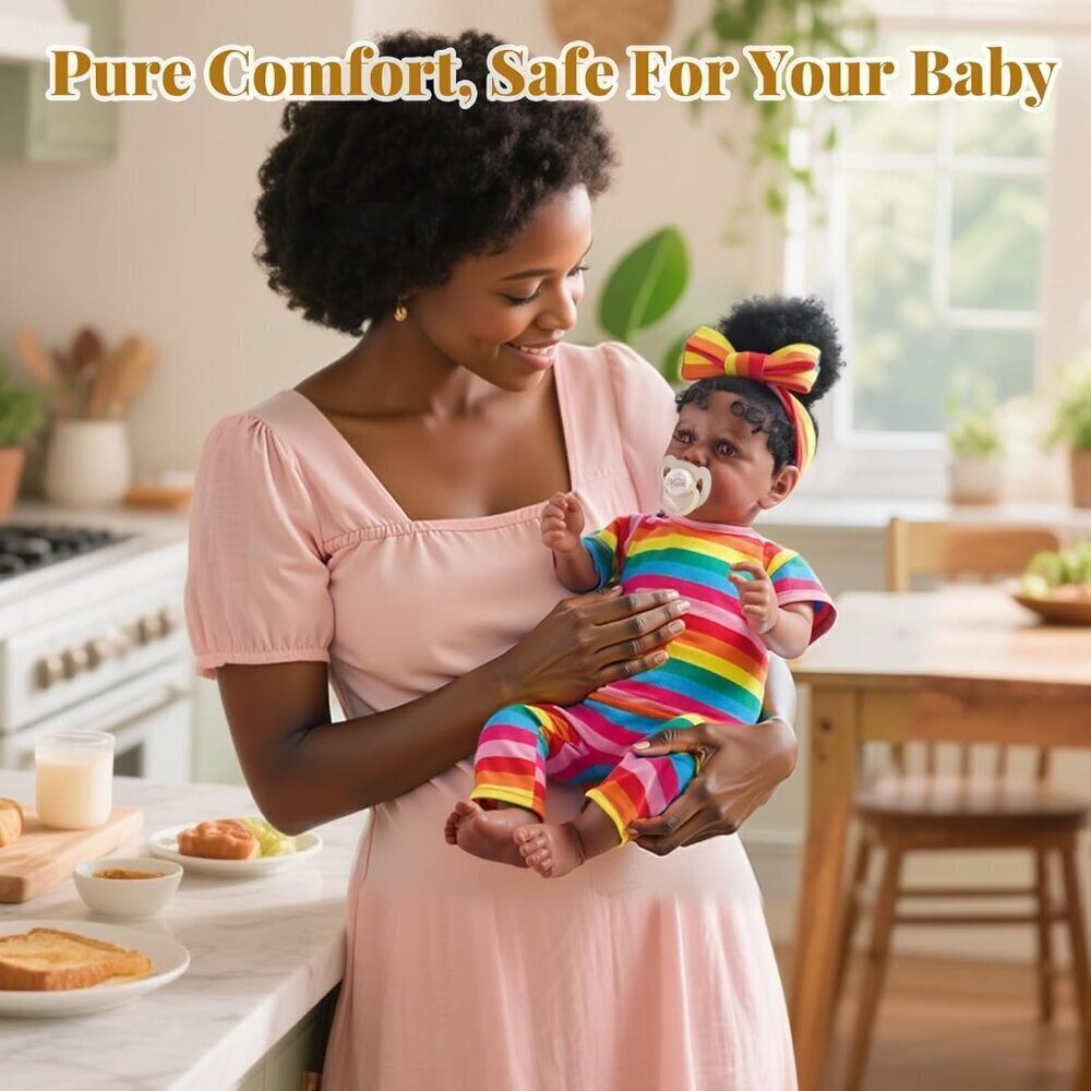 🆕20Inch African American Newborn Full Cloth Body Doll Brown Macie Girl Doll - Picture 5 of 8